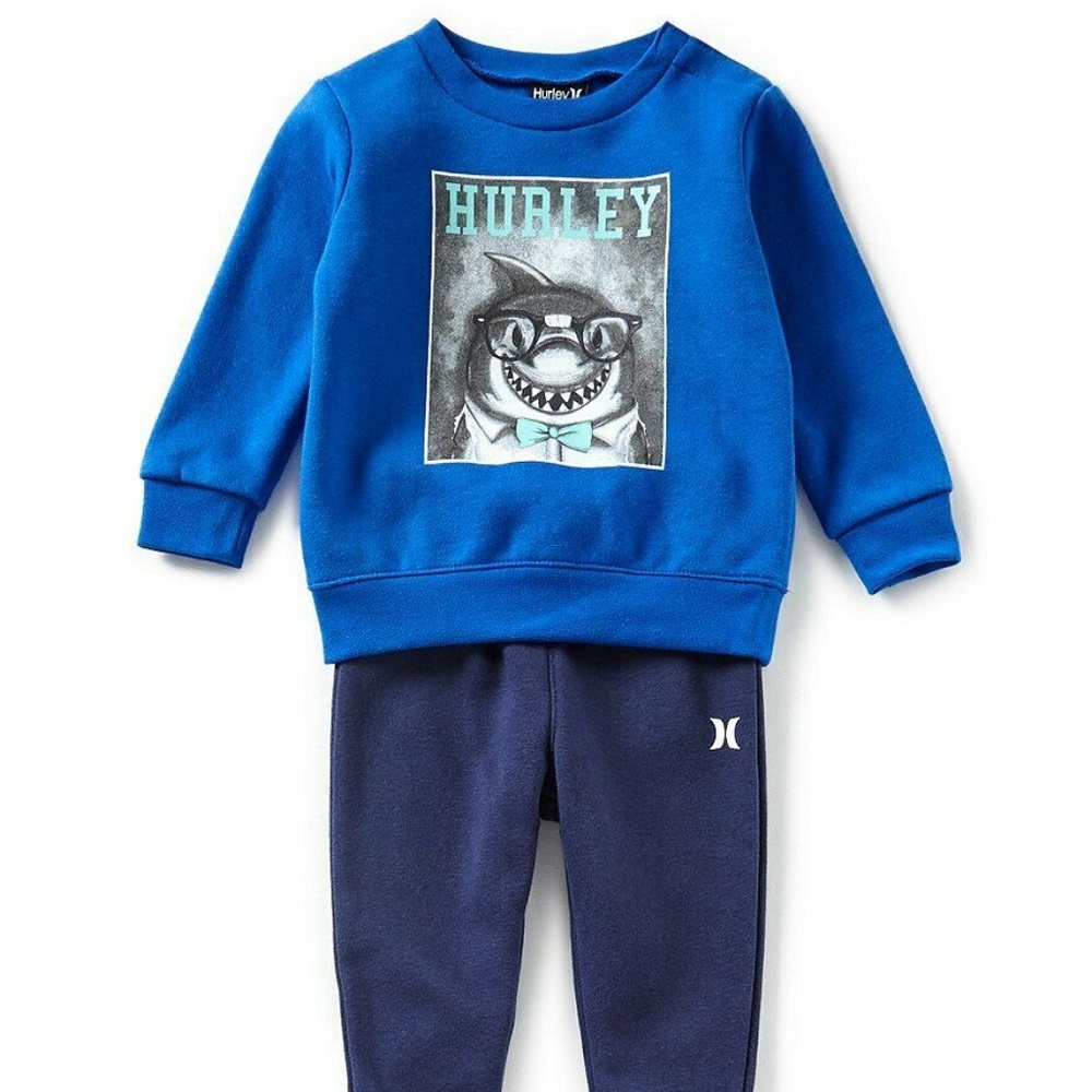 Hurley Baby Boy Shark Attack Fleece and Jogger 24M